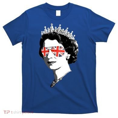 Queen Elizabeth Ii Sunglasses British Crown Union Jack Meme Gift T-Shirt