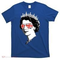 Queen Elizabeth Ii Sunglasses British Crown Union Jack Meme Gift T-Shirt thumb 0