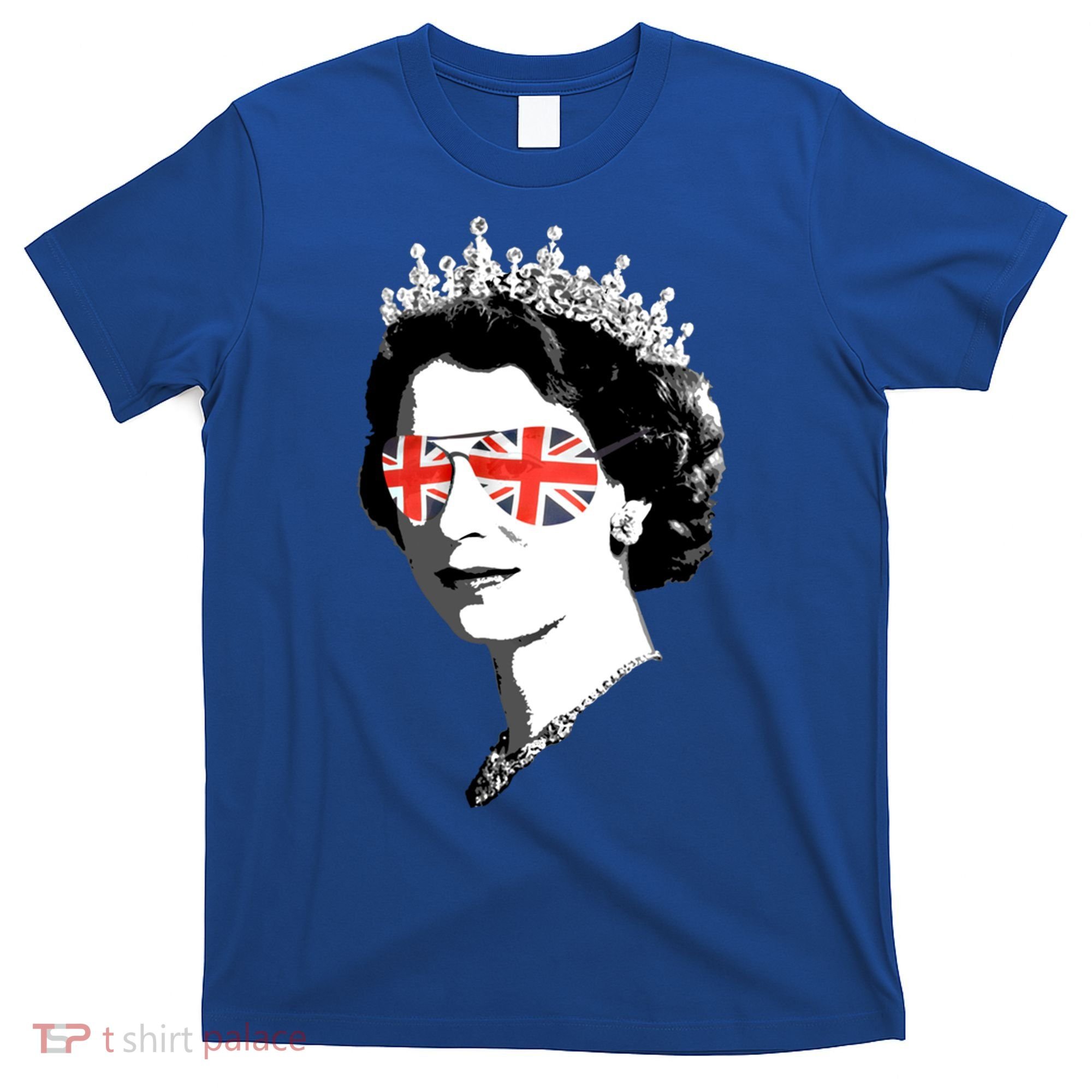 Queen Elizabeth Ii Sunglasses British Crown Union Jack Meme Gift T-Shirt