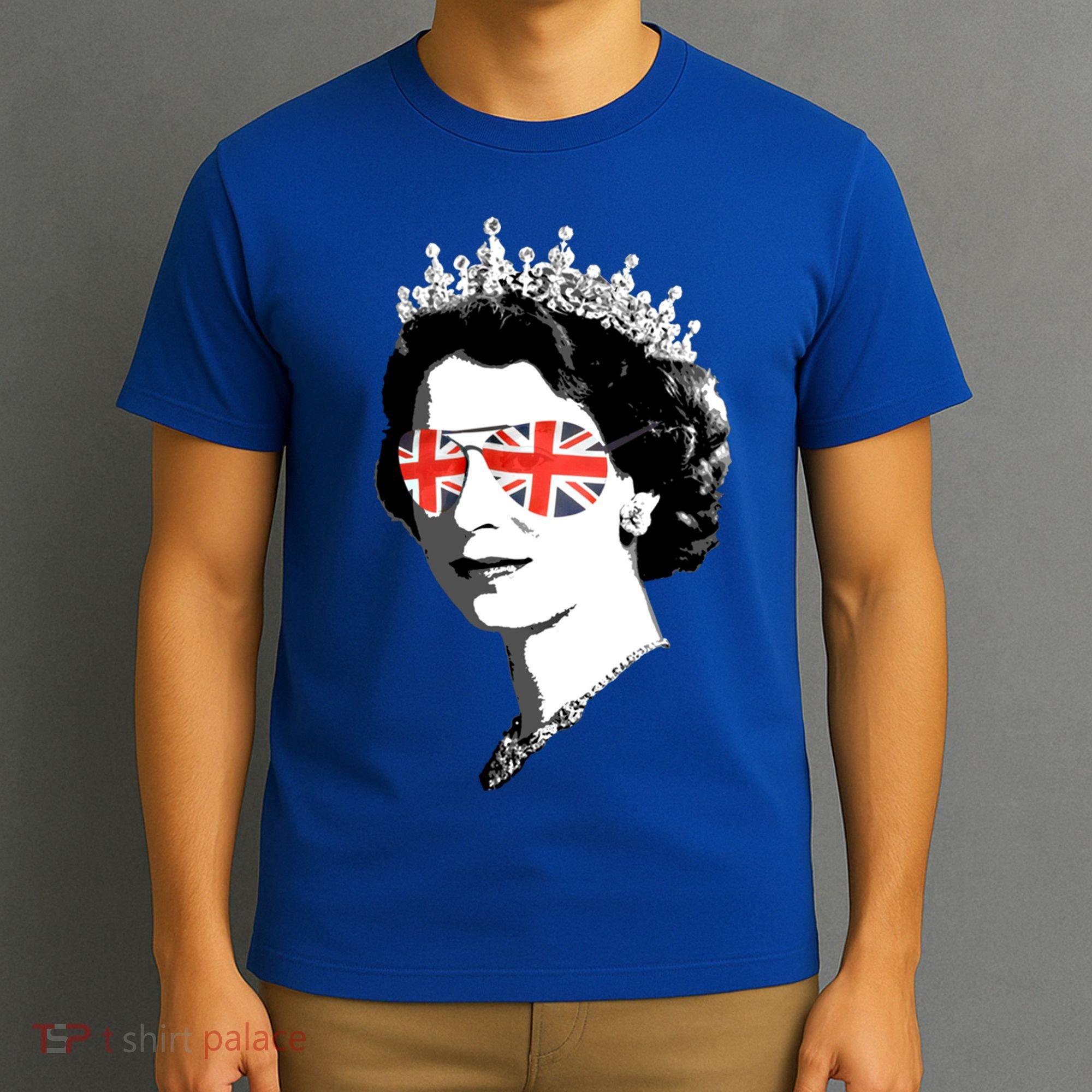 Queen Elizabeth Ii Sunglasses British Crown Union Jack Meme Gift T-Shirt