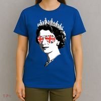 Queen Elizabeth Ii Sunglasses British Crown Union Jack Meme Gift T-Shirt thumb 4