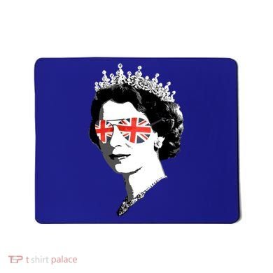 Queen Elizabeth Ii Sunglasses British Crown Union Jack Meme Gift Mousepad