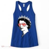 Queen Elizabeth Ii Sunglasses British Crown Union Jack Meme Gift Women's Tank Top thumb 0