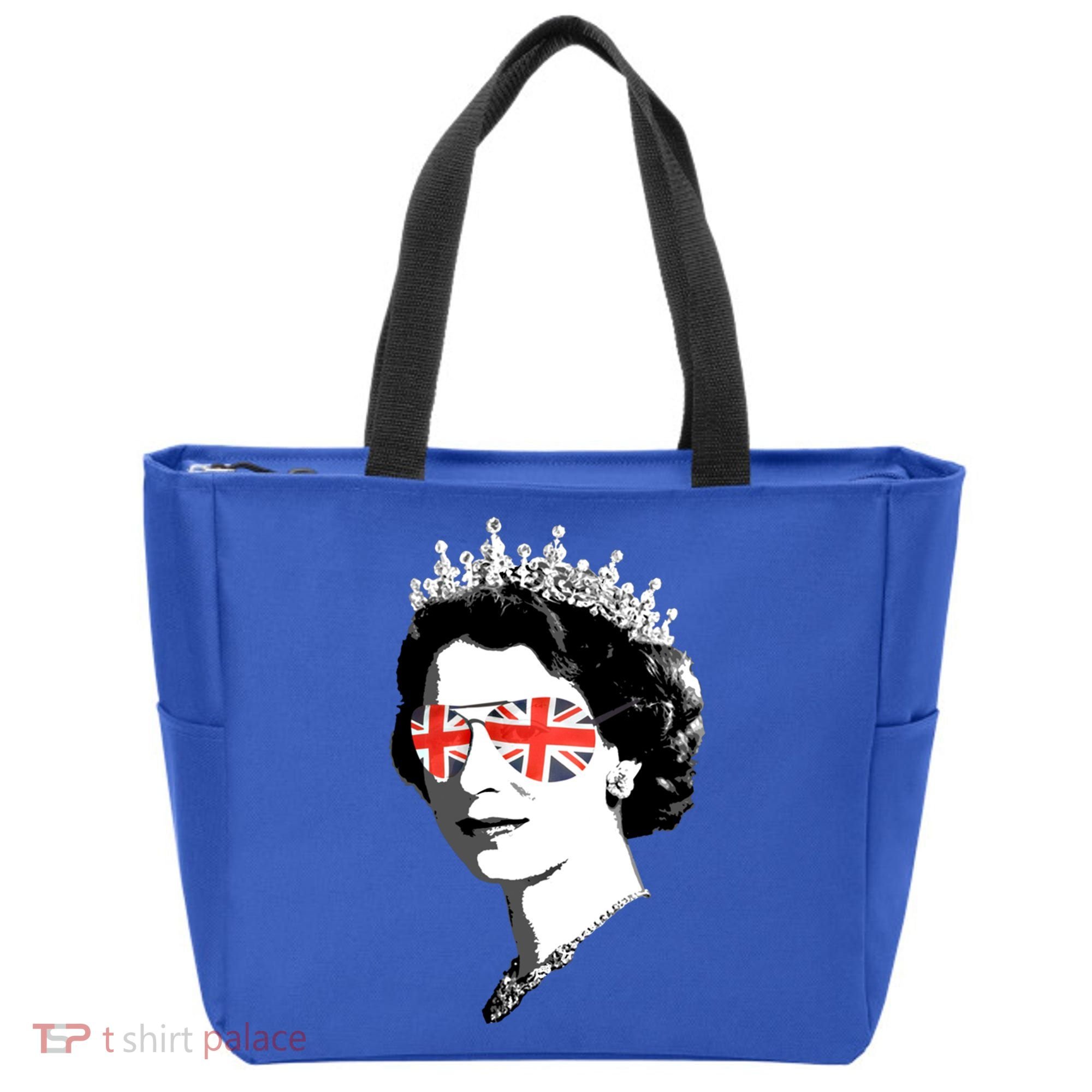 Queen Elizabeth Ii Sunglasses British Crown Union Jack Meme Gift Tote Bag