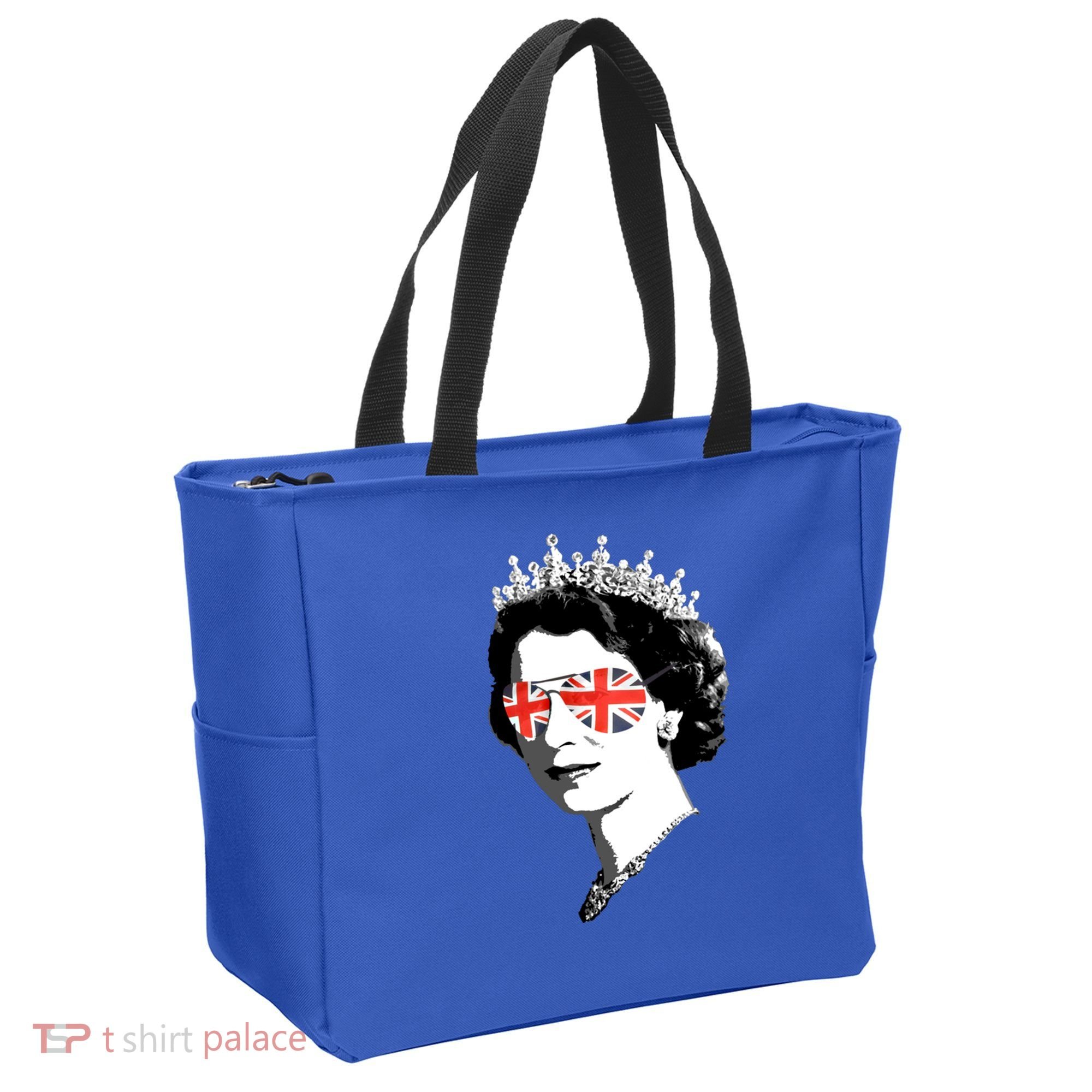 Queen Elizabeth Ii Sunglasses British Crown Union Jack Meme Gift Tote Bag