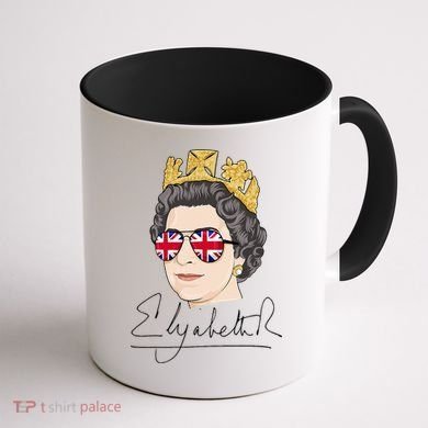 Queen Elizabeth II Signature Autograph Coffee Mug back