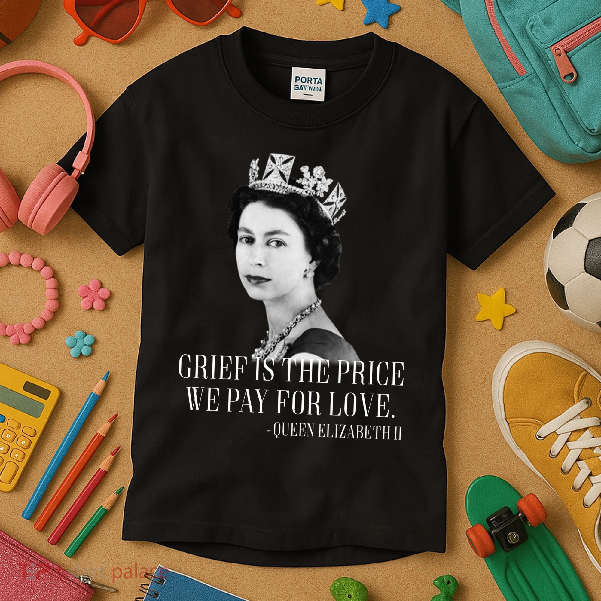 Queen Elizabeth II Inspiring Quote Kids T-Shirt