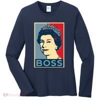 Queen Elizabeth II Boss Her Royal Highness Women's Long Sleeve Shirt thumb 0