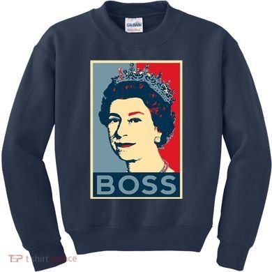 Queen Elizabeth II Boss Her Royal Highness Kids Sweatshirt
