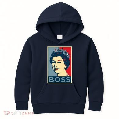 Queen Elizabeth II Boss Her Royal Highness Kids Hoodie