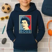 Queen Elizabeth II Boss Her Royal Highness Kids Hoodie thumb 2