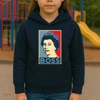 Queen Elizabeth II Boss Her Royal Highness Kids Hoodie thumb 3