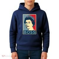 Queen Elizabeth II Boss Her Royal Highness Kids Hoodie thumb 4