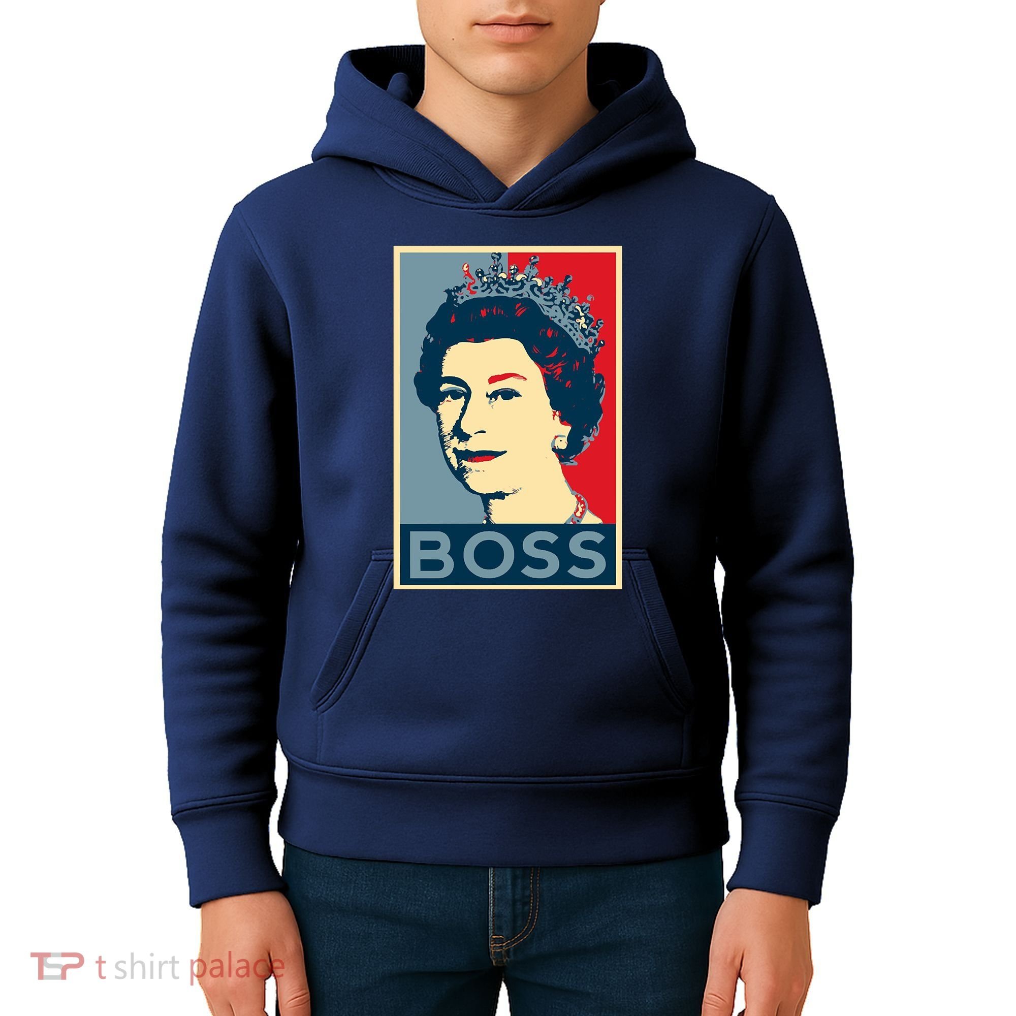 Queen Elizabeth II Boss Her Royal Highness Kids Hoodie