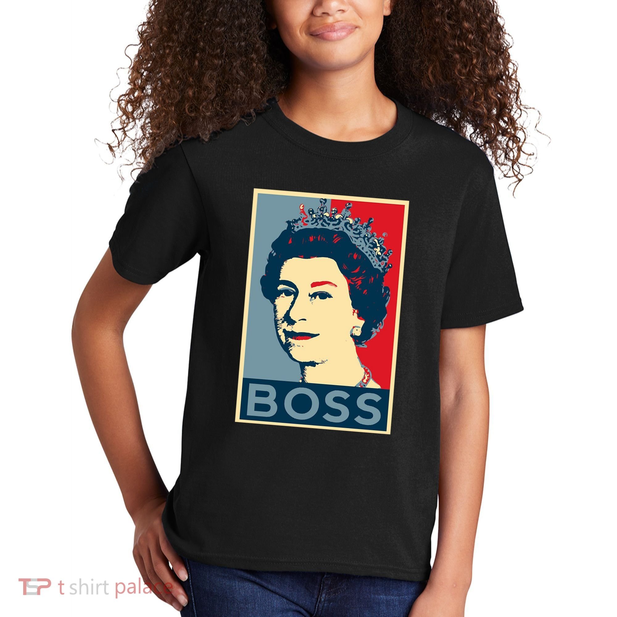 Queen Elizabeth II Boss Her Royal Highness Kids T-Shirt