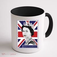 Queen Elizabeth II England Stamp Coffee Mug thumb 1