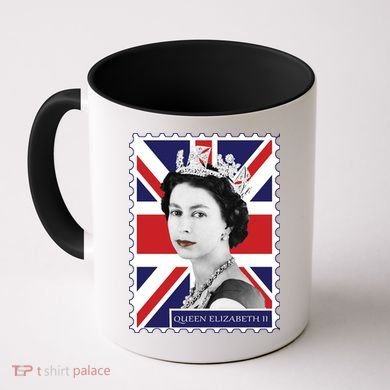 Queen Elizabeth II England Stamp Coffee Mug