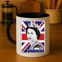 Queen Elizabeth II England Stamp Coffee Mug thumb 4