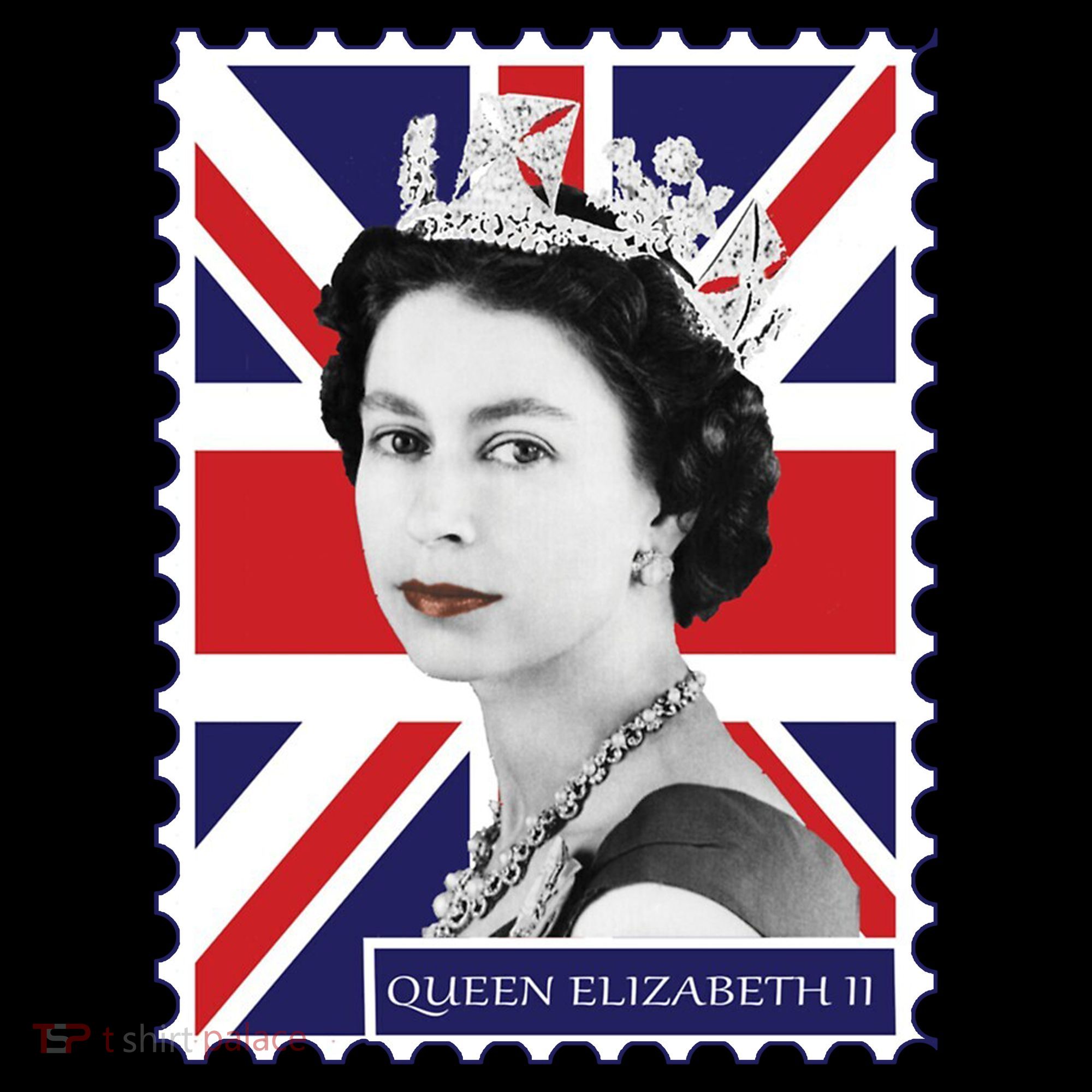 Queen Elizabeth II England Stamp Coffee Mug