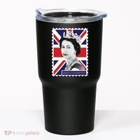 Queen Elizabeth II England Stamp Tumbler thumb 0