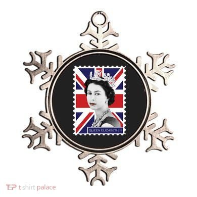 Queen Elizabeth II England Stamp Ornament