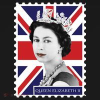 Queen Elizabeth II England Stamp Ornament thumb 1