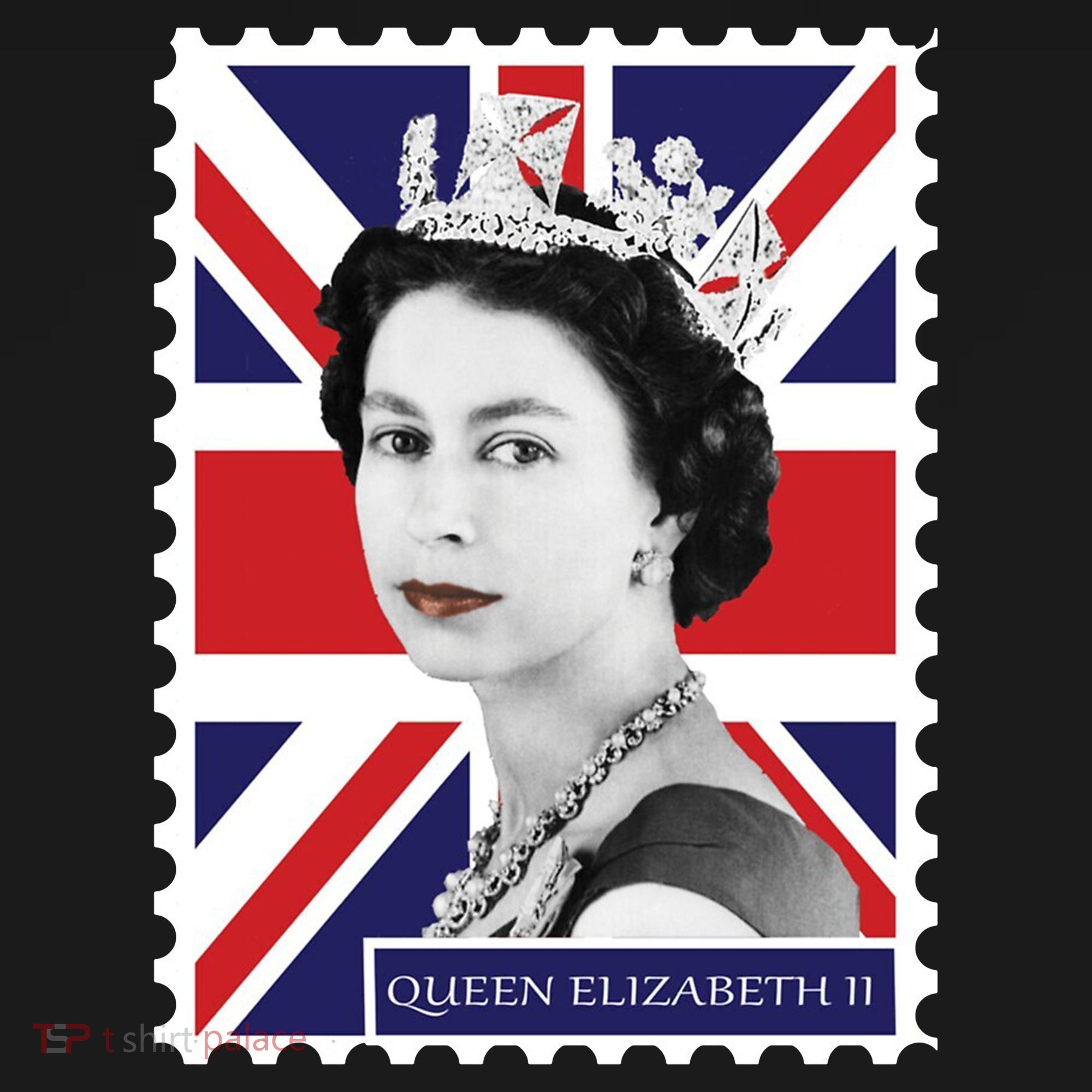 Queen Elizabeth II England Stamp Ornament