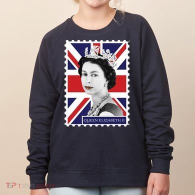 Queen Elizabeth II England Stamp Women's Sweatshirt