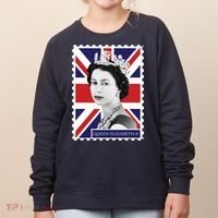 Queen Elizabeth II England Stamp Women's Sweatshirt thumb 0
