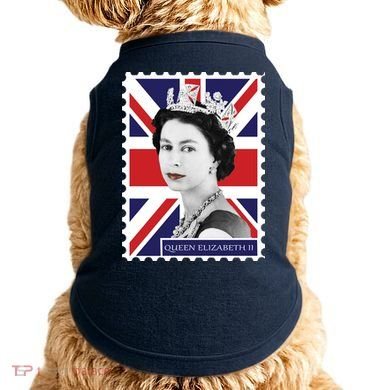 Queen Elizabeth II England Stamp Doggie Tank