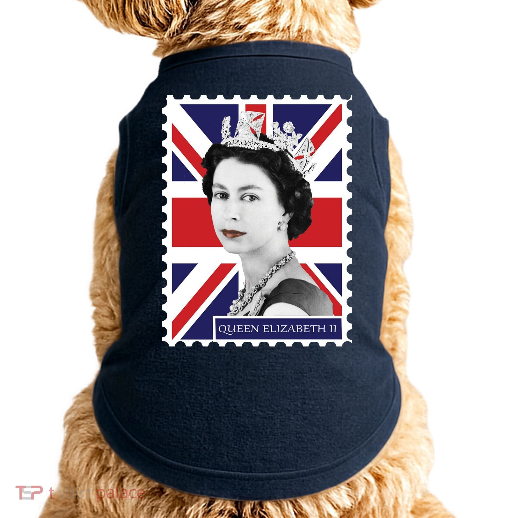 Queen Elizabeth II England Stamp Doggie Tank