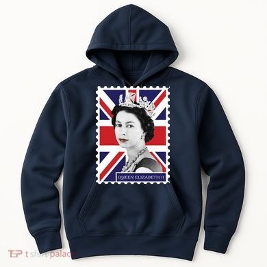 Queen Elizabeth II England Stamp Hoodie