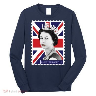 Queen Elizabeth II England Stamp Long Sleeve Shirt