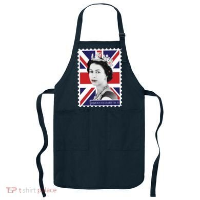 Queen Elizabeth II England Stamp Apron