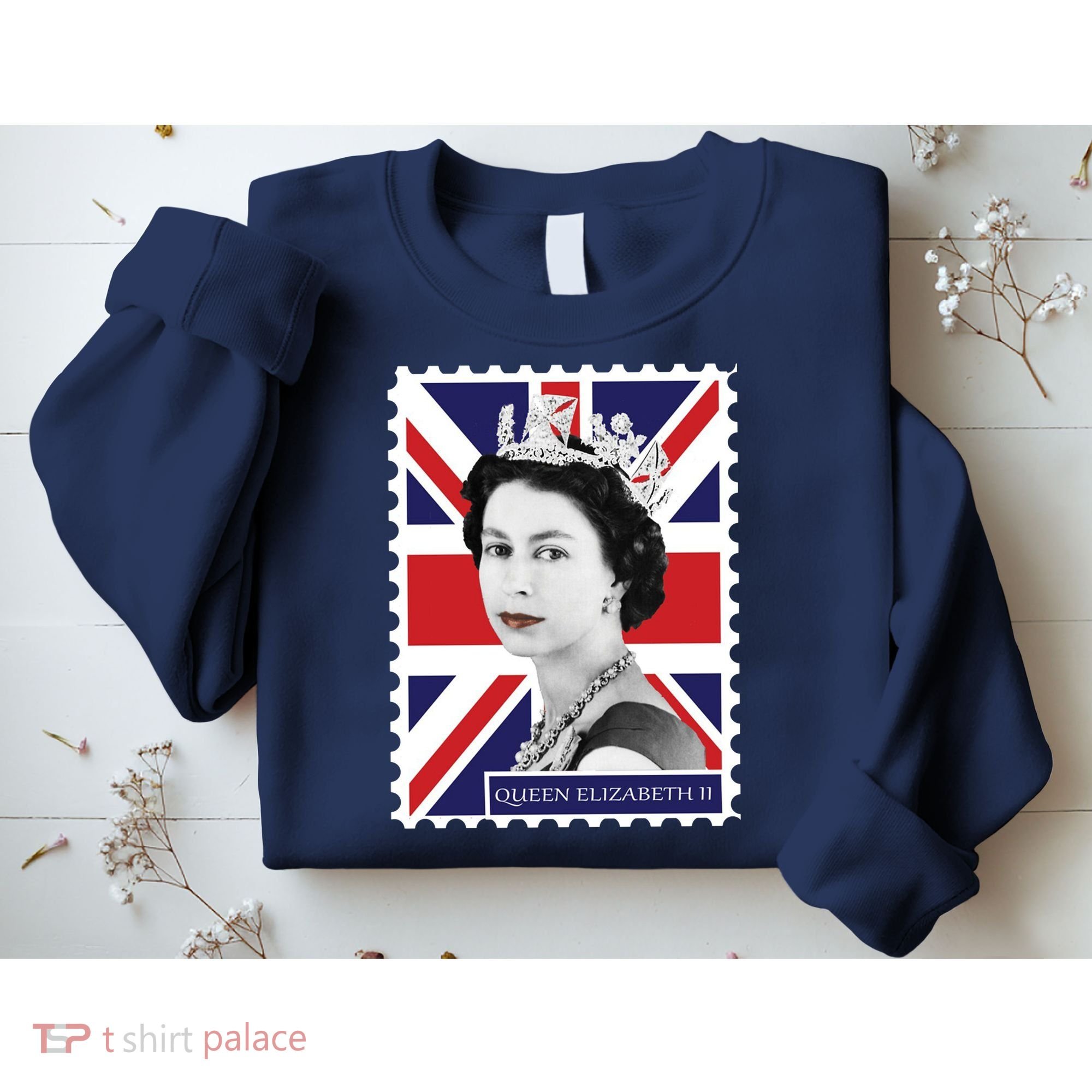 Queen Elizabeth II England Stamp Sweatshirt