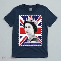 Queen Elizabeth II England Stamp T-Shirt thumb 5