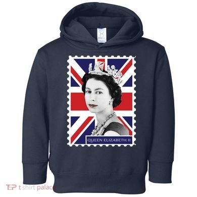 Queen Elizabeth II England Stamp Toddler Hoodie