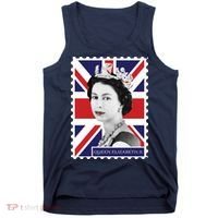 Queen Elizabeth II England Stamp Tank Top thumb 0