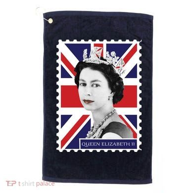 Queen Elizabeth II England Stamp Golf Towel