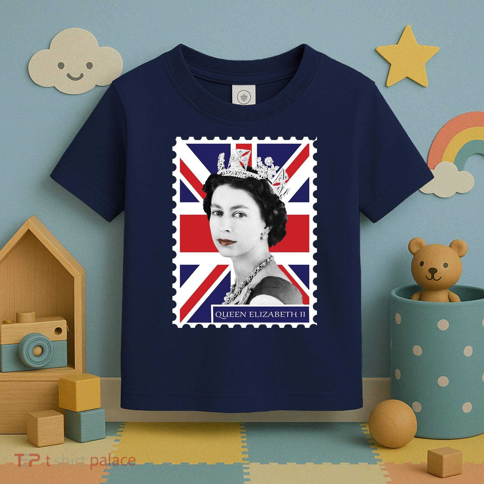 Queen Elizabeth II England Stamp Toddler T-Shirt