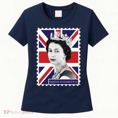 Queen Elizabeth II England Stamp Women's T-Shirt