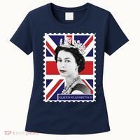 Queen Elizabeth II England Stamp Women's T-Shirt thumb 0