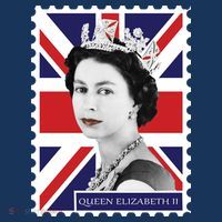 Queen Elizabeth II England Stamp Women's T-Shirt thumb 6