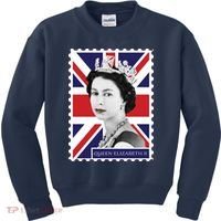Queen Elizabeth II England Stamp Kids Sweatshirt thumb 0