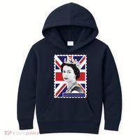 Queen Elizabeth II England Stamp Kids Hoodie thumb 0
