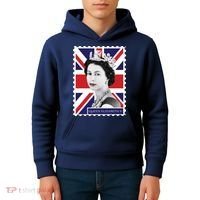 Queen Elizabeth II England Stamp Kids Hoodie thumb 4