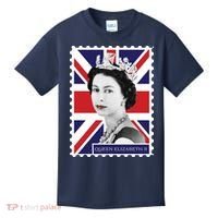 Queen Elizabeth II England Stamp Kids T-Shirt thumb 0