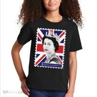 Queen Elizabeth II England Stamp Kids T-Shirt thumb 2