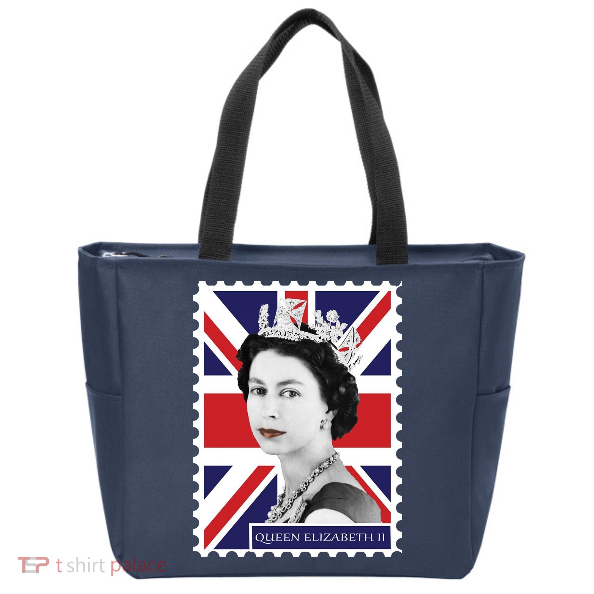Queen Elizabeth II England Stamp Tote Bag