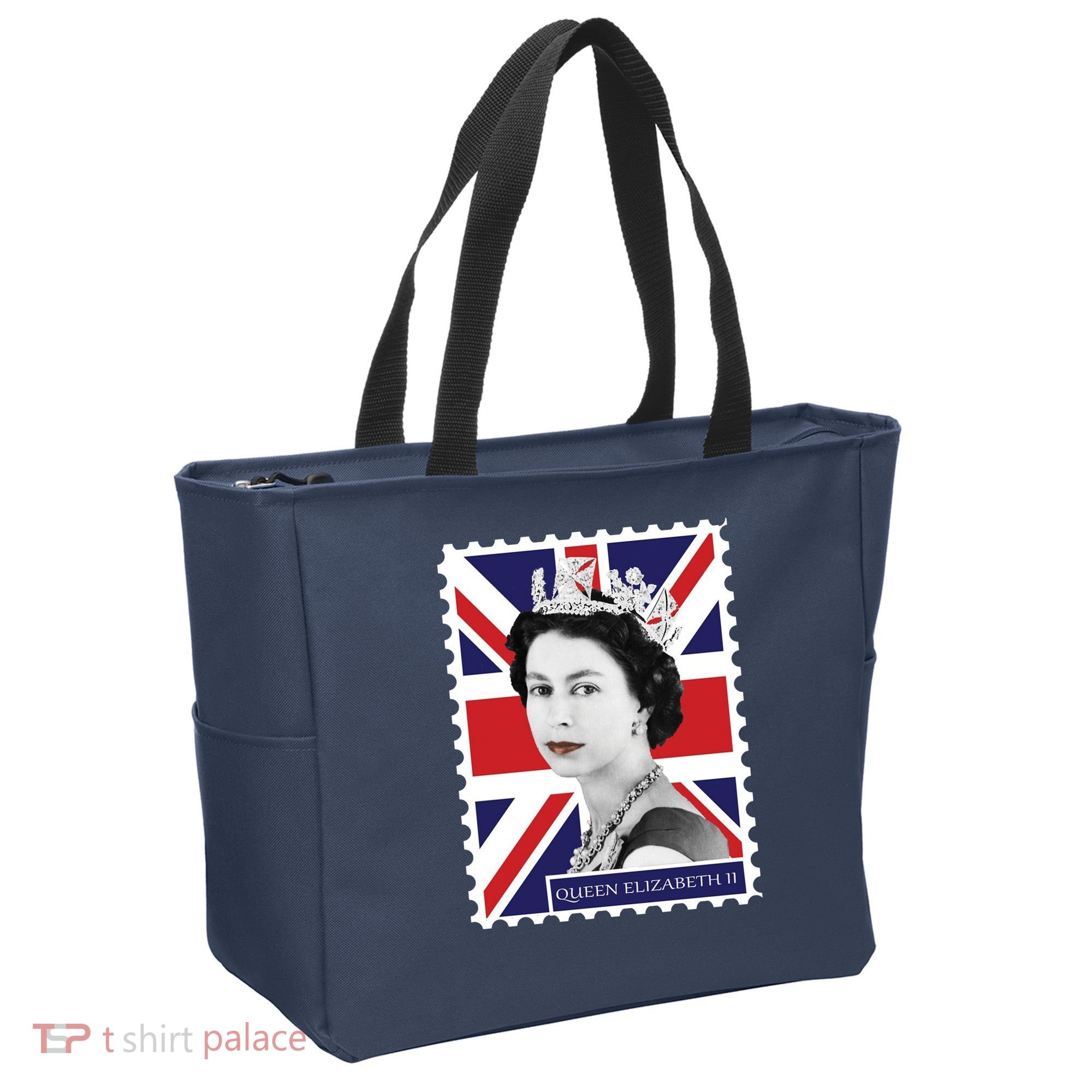 Queen Elizabeth II England Stamp Tote Bag